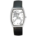 Halloween Dabbing Skeleton Barrel Style Metal Watch