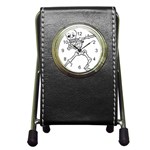 Halloween Dabbing Skeleton Pen Holder Desk Clock