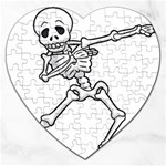 Halloween Dabbing Skeleton Jigsaw Puzzle (Heart)