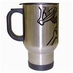 Halloween Dabbing Skeleton Travel Mug (Silver Gray)