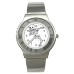 Halloween Dabbing Skeleton Stainless Steel Watch