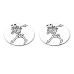 Halloween Dabbing Skeleton Cufflinks (Oval)