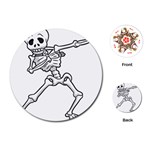 Halloween Dabbing Skeleton Playing Cards Single Design (Round)