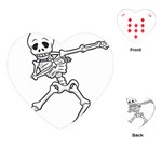 Halloween Dabbing Skeleton Playing Cards Single Design (Heart)