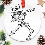 Halloween Dabbing Skeleton Round Ornament (Two Sides)