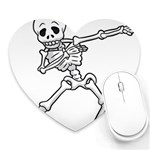 Halloween Dabbing Skeleton Heart Mousepad