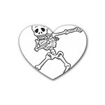 Halloween Dabbing Skeleton Rubber Coaster (Heart)