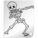 Halloween Dabbing Skeleton Canvas 11  x 14 