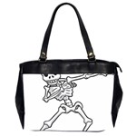 Halloween Dabbing Skeleton Oversize Office Handbag (2 Sides)