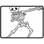 Halloween Dabbing Skeleton Fleece Blanket (Large)