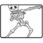 Halloween Dabbing Skeleton Fleece Blanket (Medium)