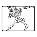 Halloween Dabbing Skeleton Fleece Blanket (Small)