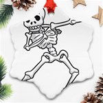 Halloween Dabbing Skeleton Ornament (Snowflake)