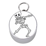 Halloween Dabbing Skeleton Silver Compass (Mini)