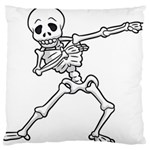 Halloween Dabbing Skeleton Large Flano Cushion Case (One Side)