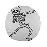 Halloween Dabbing Skeleton Standard 15  Premium Flano Round Cushion 