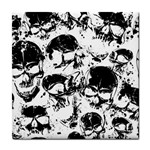 Halloween Grunge Skulls Tile Coaster