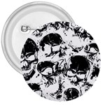 Halloween Grunge Skulls 3  Button