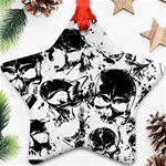 Halloween Grunge Skulls Ornament (Star)