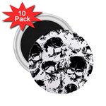 Halloween Grunge Skulls 2.25  Magnet (10 pack)