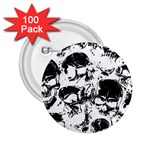 Halloween Grunge Skulls 2.25  Button (100 pack)