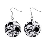 Halloween Grunge Skulls 1  Button Earrings