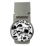 Halloween Grunge Skulls Money Clip (Round)