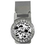 Halloween Grunge Skulls Money Clip (CZ)