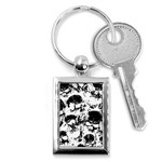 Halloween Grunge Skulls Key Chain (Rectangle)