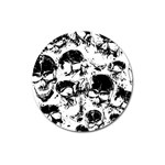 Halloween Grunge Skulls Magnet 3  (Round)