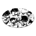 Halloween Grunge Skulls Magnet (Oval)