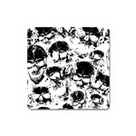 Halloween Grunge Skulls Magnet (Square)