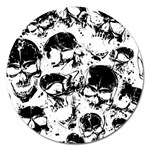 Halloween Grunge Skulls Magnet 5  (Round)