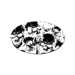 Halloween Grunge Skulls Sticker Oval (10 pack)