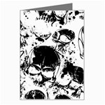 Halloween Grunge Skulls Greeting Card