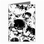 Halloween Grunge Skulls Greeting Cards (Pkg of 8)