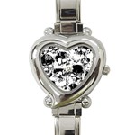 Halloween Grunge Skulls Heart Italian Charm Watch