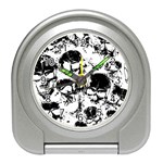 Halloween Grunge Skulls Travel Alarm Clock