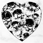 Halloween Grunge Skulls Jigsaw Puzzle (Heart)