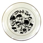 Halloween Grunge Skulls Porcelain Plate