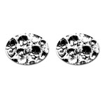 Halloween Grunge Skulls Cufflinks (Oval)