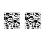 Halloween Grunge Skulls Cufflinks (Square)