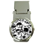 Halloween Grunge Skulls Money Clip Watch