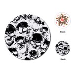 Halloween Grunge Skulls Playing Cards Single Design (Round)