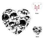 Halloween Grunge Skulls Playing Cards Single Design (Heart)