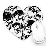 Halloween Grunge Skulls Heart Mousepad