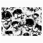 Halloween Grunge Skulls Large Glasses Cloth