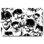 Halloween Grunge Skulls Large Doormat