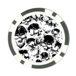 Halloween Grunge Skulls Poker Chip Card Guard