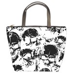 Halloween Grunge Skulls Bucket Bag